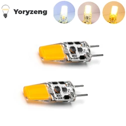 2PCS 5W Mini GY6.35 LED Silicone Crystal Light Bulbs AC/DC 12V No Flicker Cold Warm White Replace Halogen 50W Chandelier Lamps
