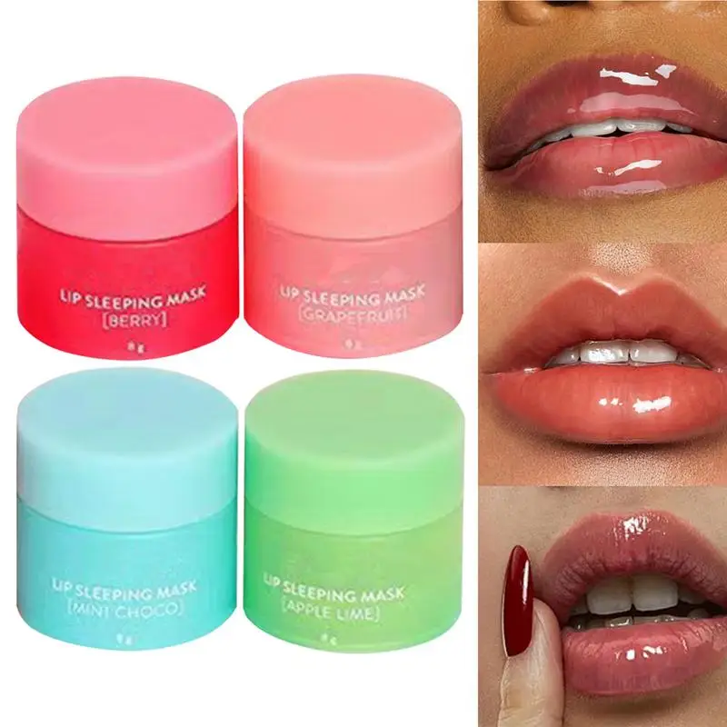 4 Stuks Lip Slaapmasker Hydraterende Lipmasker Nachtslapende Lippen Onderhoud Vervaagt Lip Lijnen Verlicht Lipitis Lipverzorging