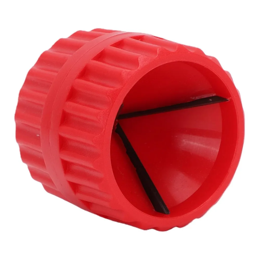 Red Tube Reamer Deburring Tool Suitable Diameter 3/16-1 1/2in ABS&Alloy Copper Tube Chamfer Tool Inner and Outer Blade