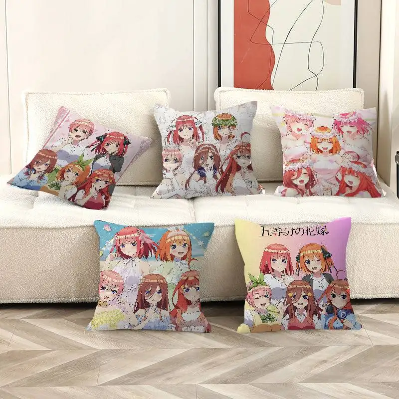 

Anime Quintessential Quintuplets Cartoon Personalized Pillow Cover Kids Bedroom Wild Party Decor Pillowcase Kid Birthday