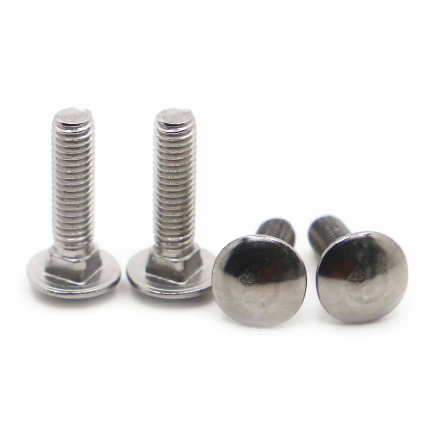 1-10pcs GB12 DIN603 304 Stainless Steel Truss Round Head Square Neck Carriage Screw Coach Bolt M4 M5 M6 M8 M10 M12