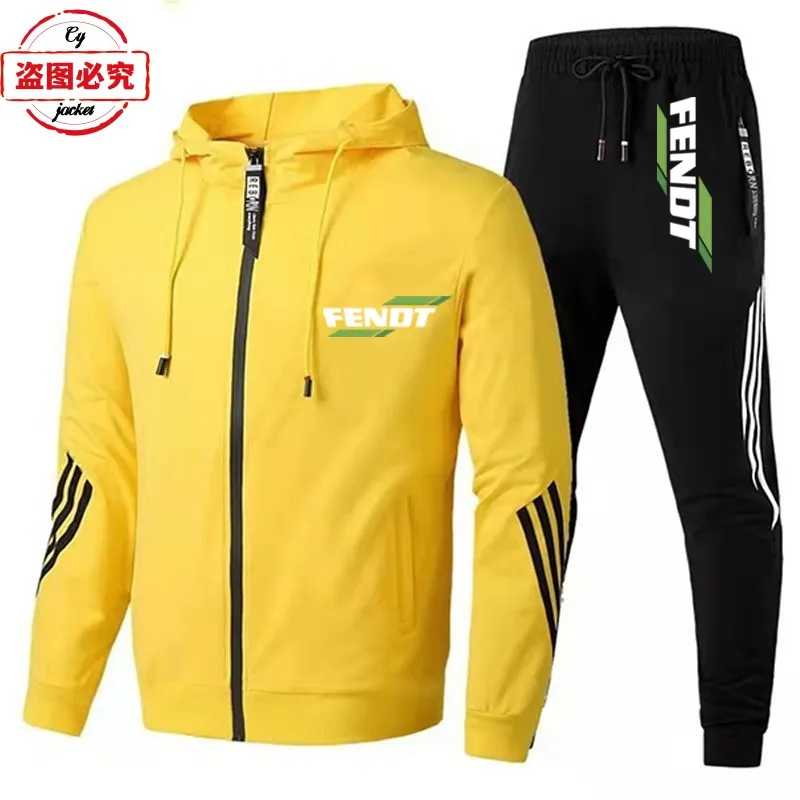 Fente tractor LOGO work clothes casual outdoor sportswear men's spring and autumn suit work clothes group clothes