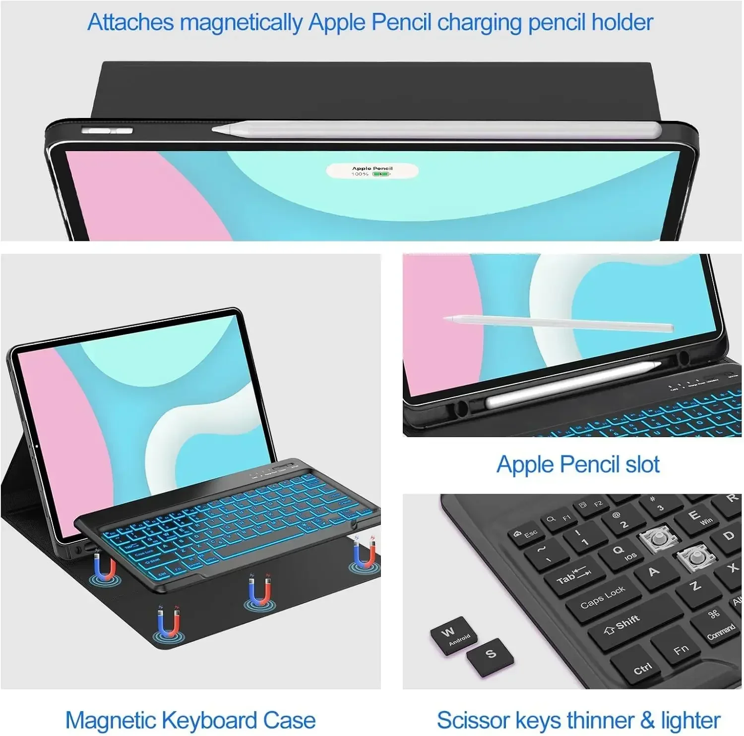 Rounded Keyboard Case for Xiaomi Pad 6 Max 14inch Tablet Detachable Wireless Circular key Keyboard Cover Tablet cases