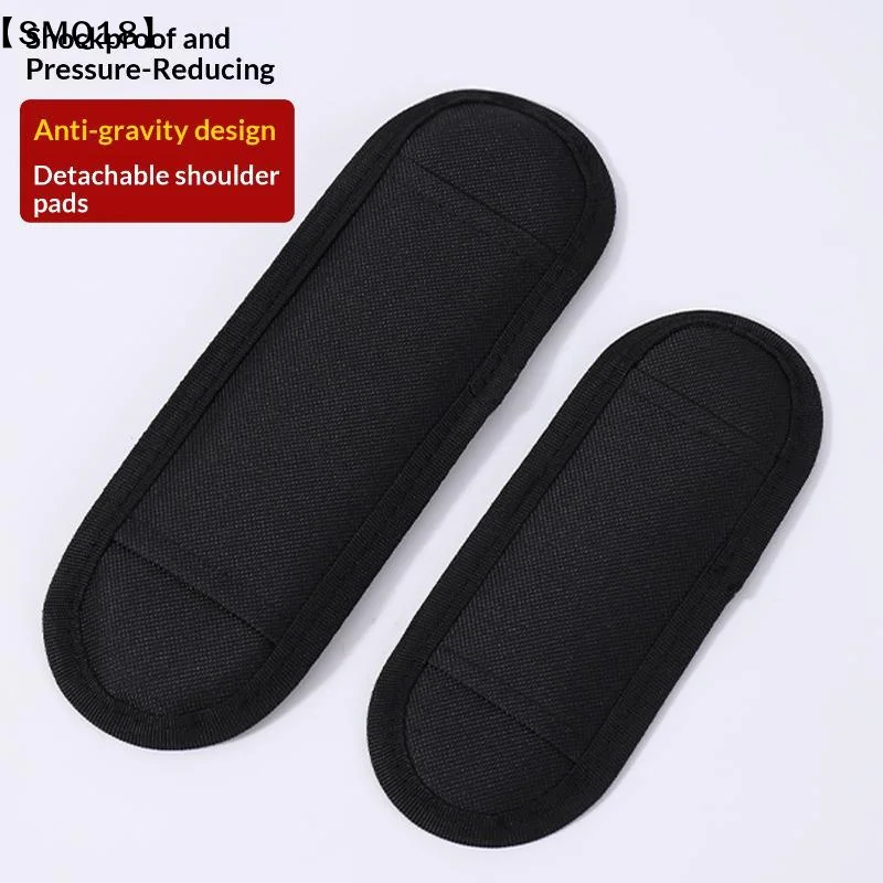 Black Dual Backpack Shoulder Pad Stress Reducing Wider Schoolbag Strap Weight Reducing Comfort Solution For Students【SMQ】