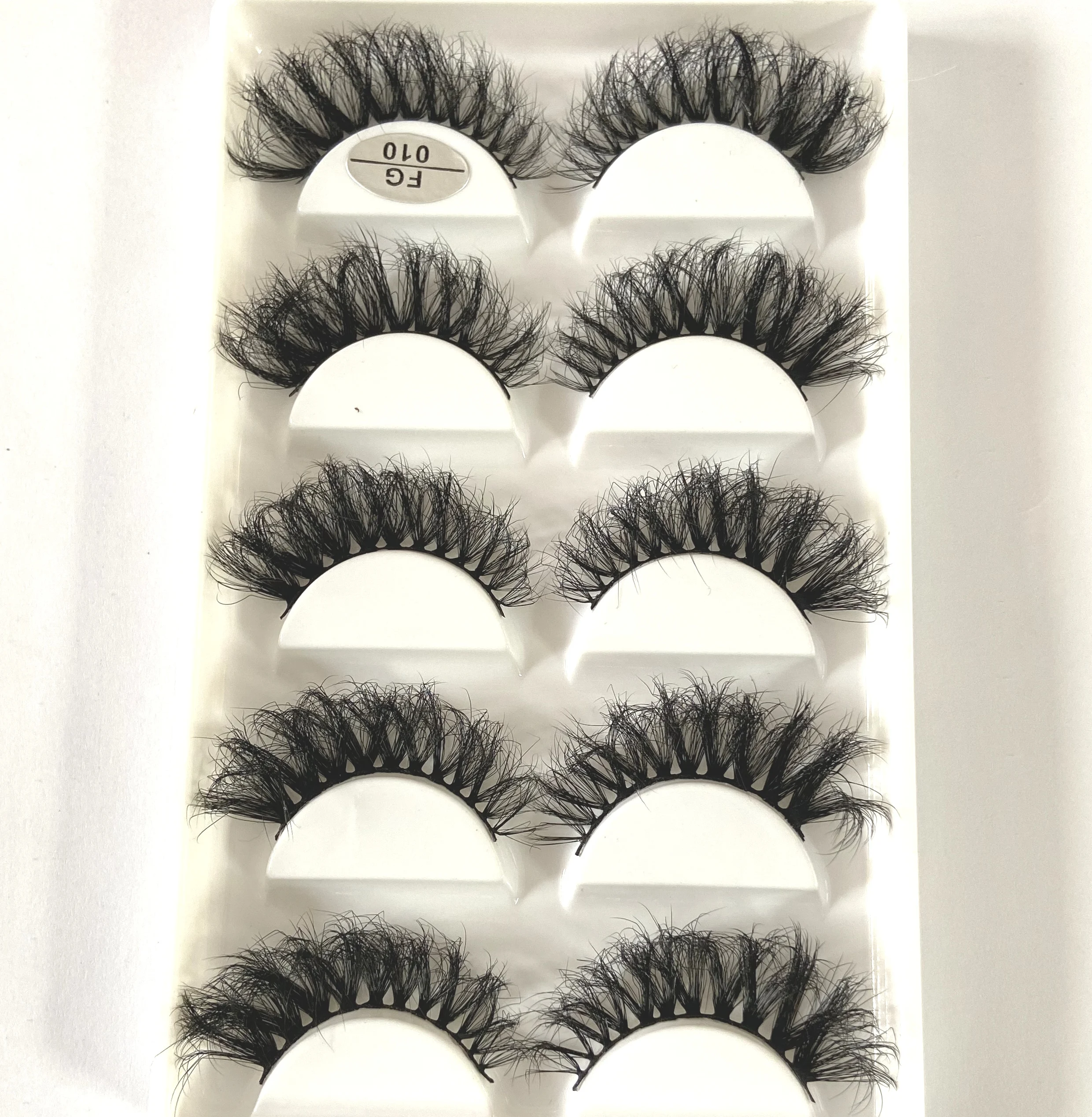 5 Pairs Handmade 3d mink lashes short False Eyelashes Dense Natural Long Messy Eye Lashes Reusable Stage Makeup False Eyelashes