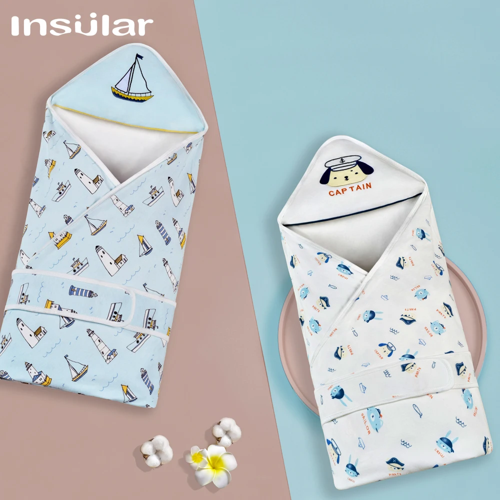 Insular Newborn Blanket Sleeping Blanket Cotton Children Swaddling Wrapping Soft Touch Blankets For Baby Blanket Bedding 93*93cm