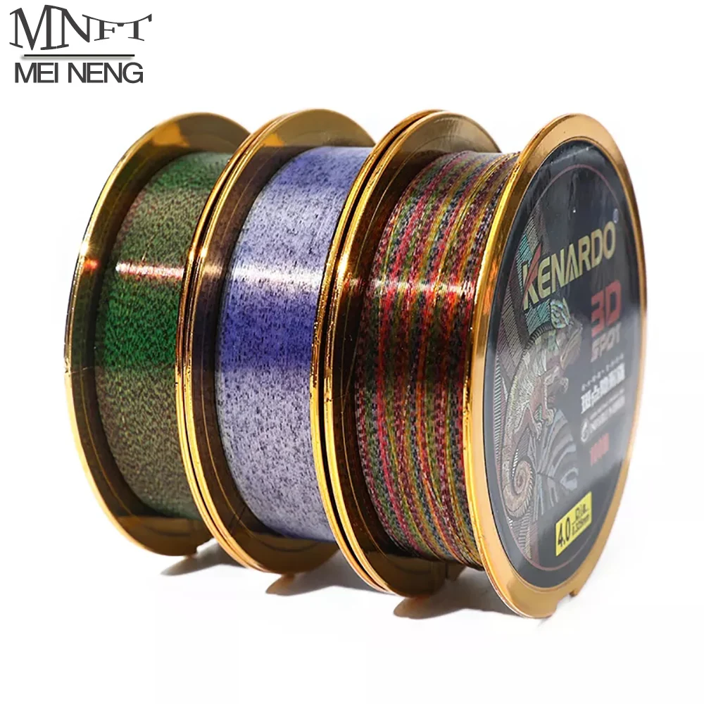 MNFT 100m Invisible Fishing line Speckle Carp Fishing 3D spoted Sinking Thread Fishing Algae Fluorocarbon Coated Fishing Line