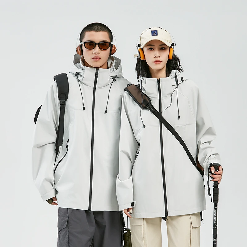 

Outdoor Casual Hiking Jackets for Men Quality Windproof Waterproof Male Clothes Fashion with Hood Trekking Coats Multiple Colors