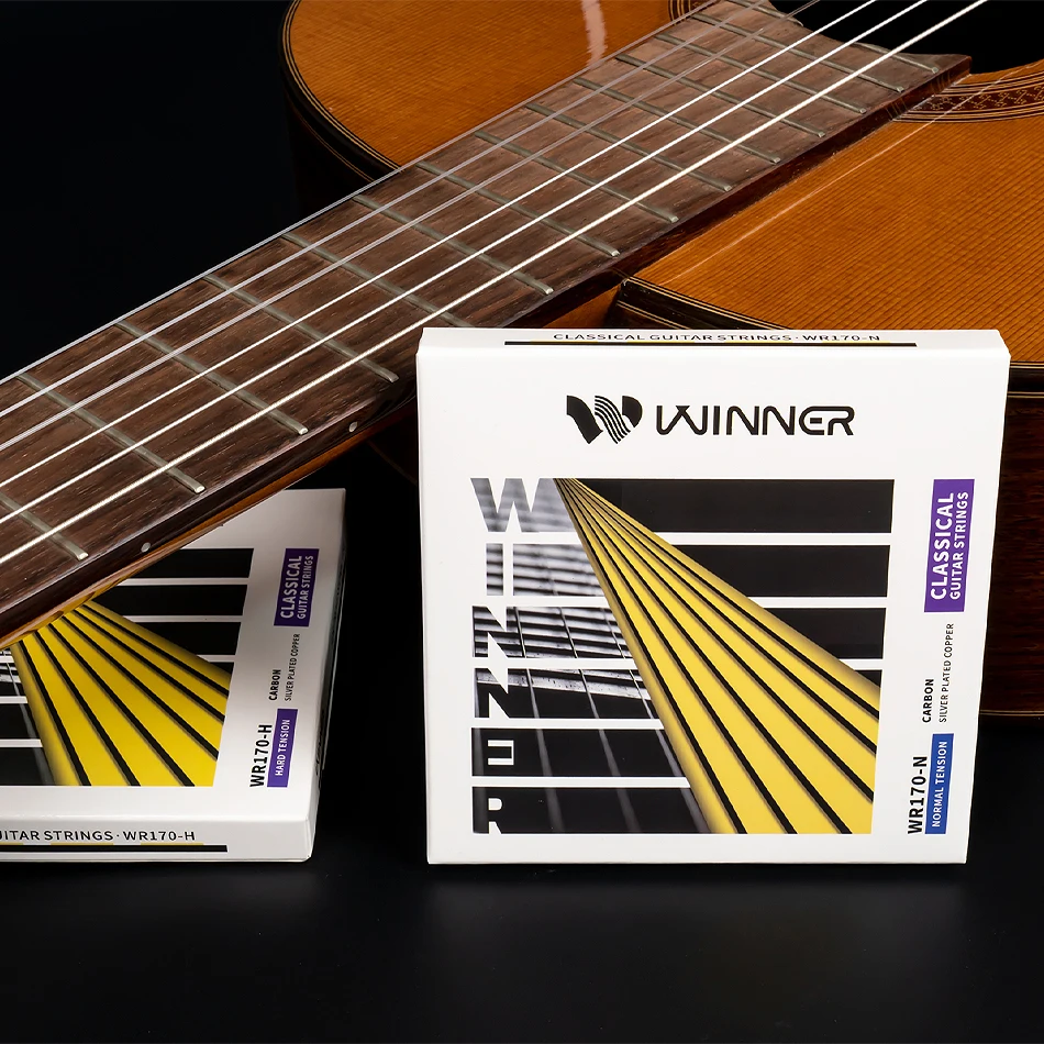 Winner WR170 Kohlefaser (E,B,G) Versilberte Zinn-Rotkupfer-Wicklung für Klassische Gitarre Klassische Gitarrensaiten