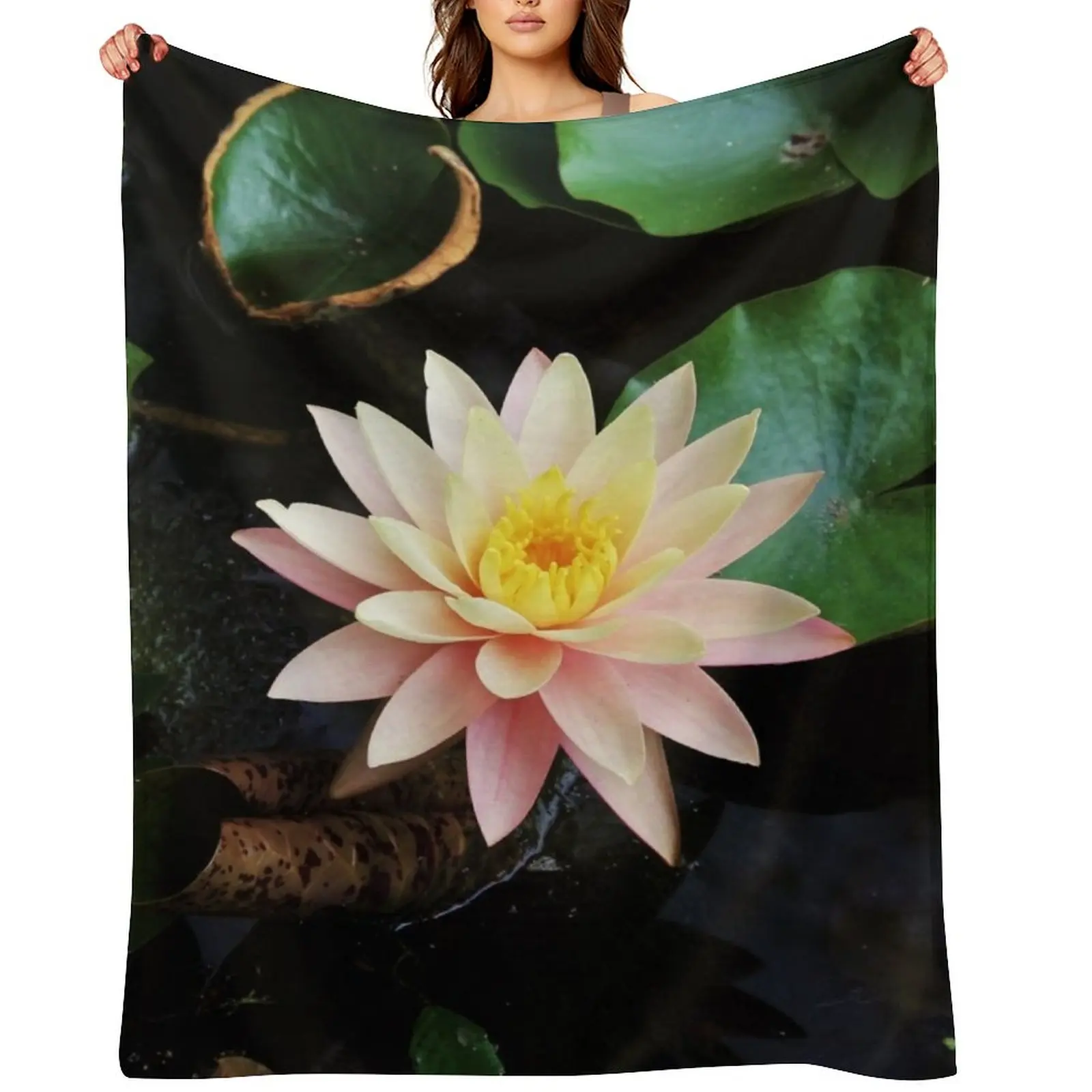 

Water Lily 2 Throw Blanket Stuffeds Decorative Throw Bed covers halloween Blankets