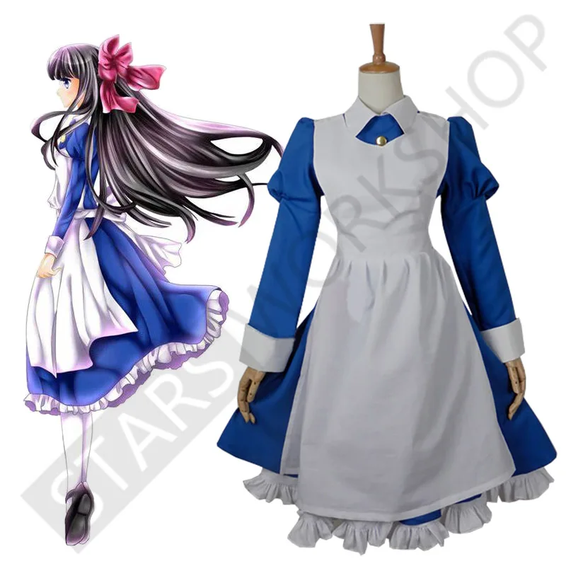 

Anime Mad Father Aya Drevis Cosplay Costume Women Blue Fancy Dress Uniform Halloween Carnival Party Suit