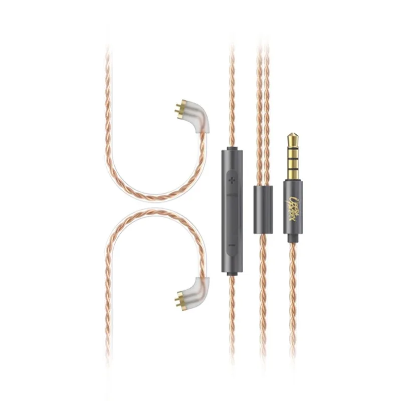 OperaFactory OM1 2-контактный 0,78 мм плетеный кабель 5N OFC Специальный 2-контактный кабель для обновления для OM1 TFZ с регулятором громкости микрофона