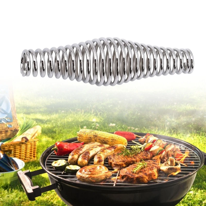 Bbq Spring Handles for Grills Outdoor Barbecue Basket Replacement Parts, 6 Barrels Spring in Carbon Steel for JOMD