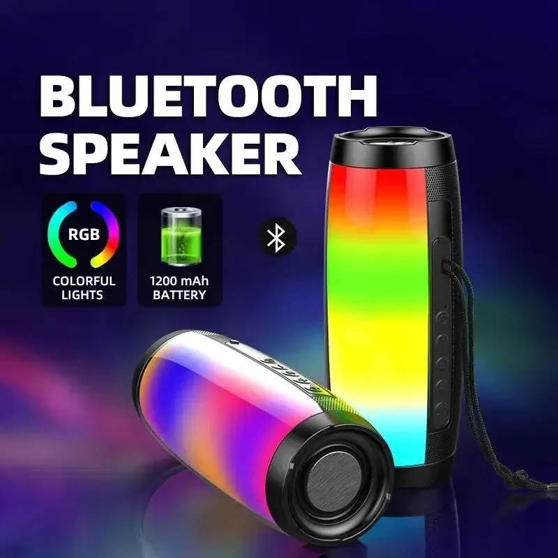 S12 Wireless Bluetooth Speakers Powerful Portable Sound Box Subwoofer Car Audio Bass MP3 Player Sound System LED Lights
