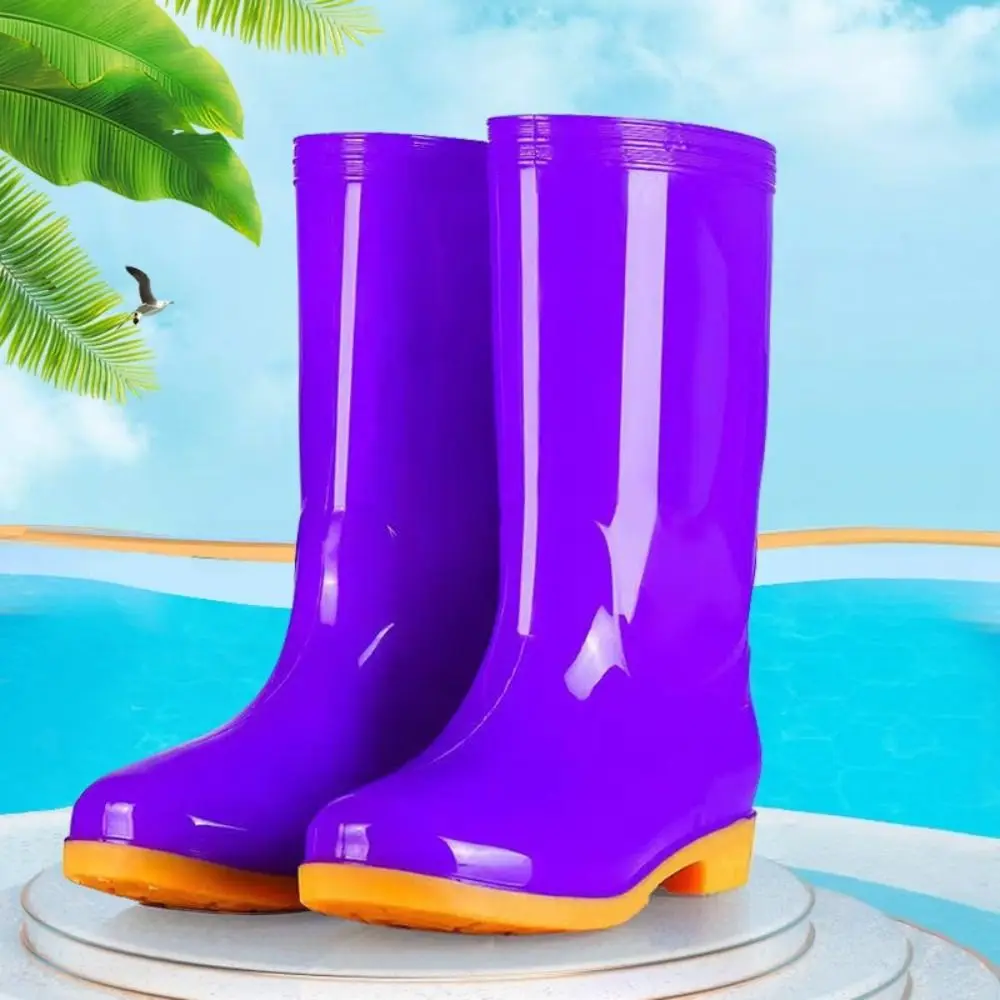 Hohe Damen-Regenstiefel, rutschfeste, wasserdichte Stiefel, leichte, langlebige Gartenarbeitsschuhe für den Außenbereich, Küche usw. – Detail 14