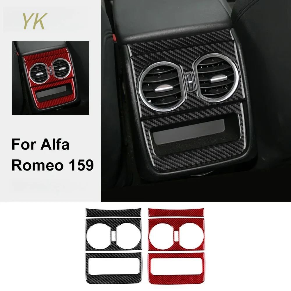 

For Alfa Romeo 159 2005-2017 2018 2019 2020 2021 2022 2023 Real Soft Carbon Fiber Sticker LHD RHD Car Rear Exhaust Vent Panel