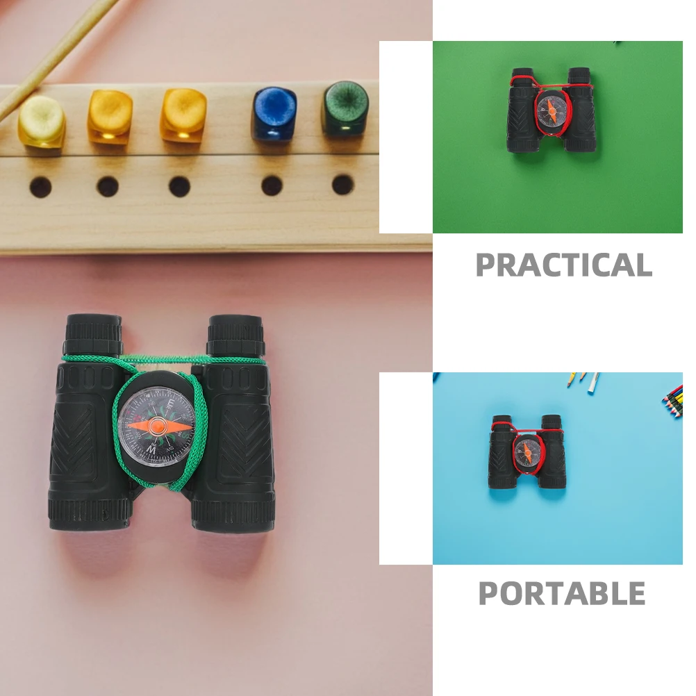 20 個ミニポータブル軽量コンパクトアウトドア探検子供用ハイキングギア内蔵コンパスカラーストラップポケット