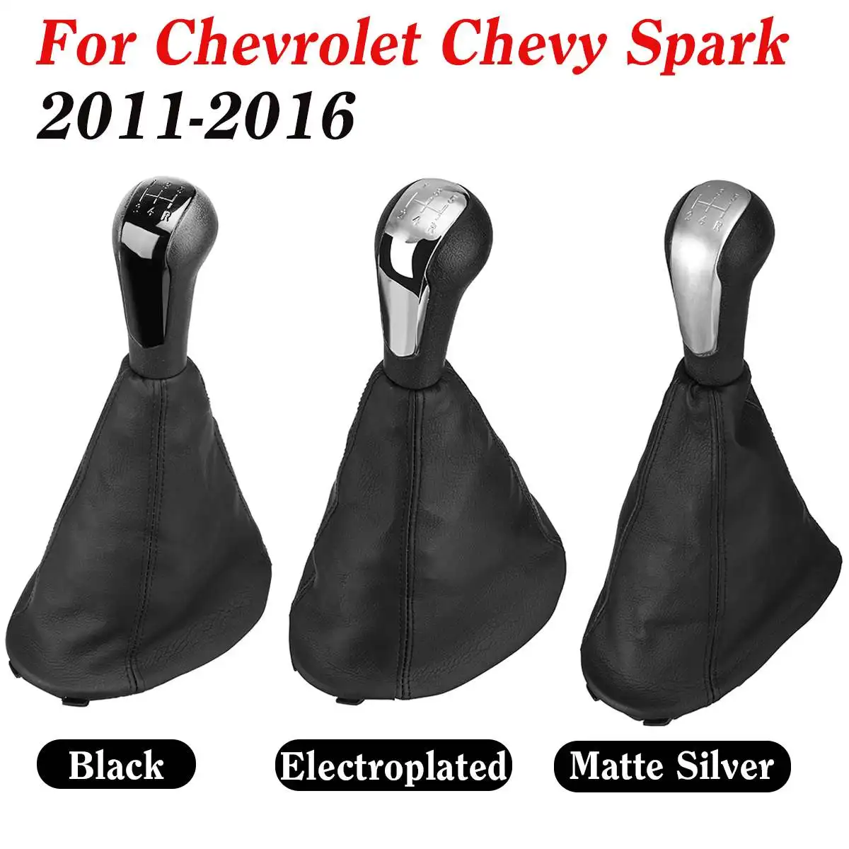 Gear Shift Knob For Chevrolet Spark 2011 2013 2014 2015 2016 5 Speed Shifter Gearstick Lever w/Gaiter Boot Cover