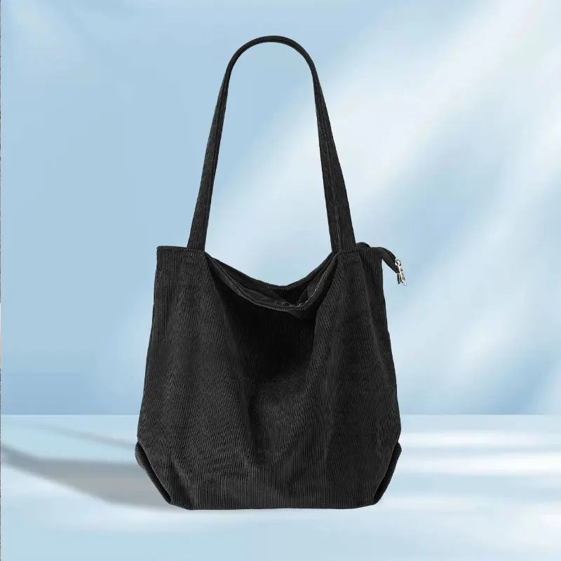 Corduroy Shoulder Bags Women Fashion Leisure College Style Shopper Multi-Pocket Large Capacity Designer Handbags Totes Bags
