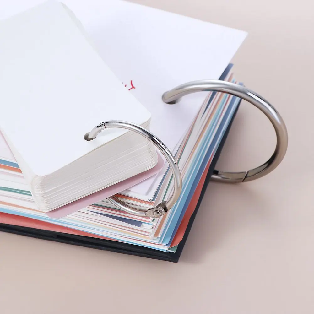 Split Ring High Quality Binding Supplies Hinged Rings Keychain Loose-leaf Book Hoops Metal Ring Binder Circle Book Binder