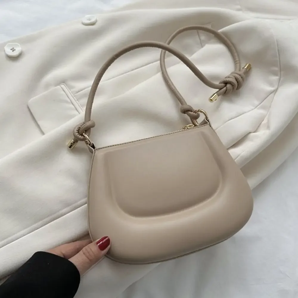 

Girls Solid Color PU Leather Shoulder Bag Underarm Bag Crossbody Bags Messenger Bag