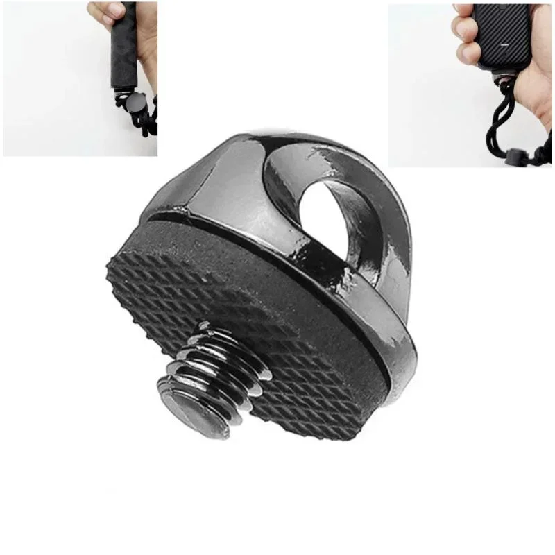 1/2Pcs SLR Camera 1/4" Screw Connecting Adapter Quick Install/Release Wrist Strap Sling Connection Adapter Neck Strap Screw