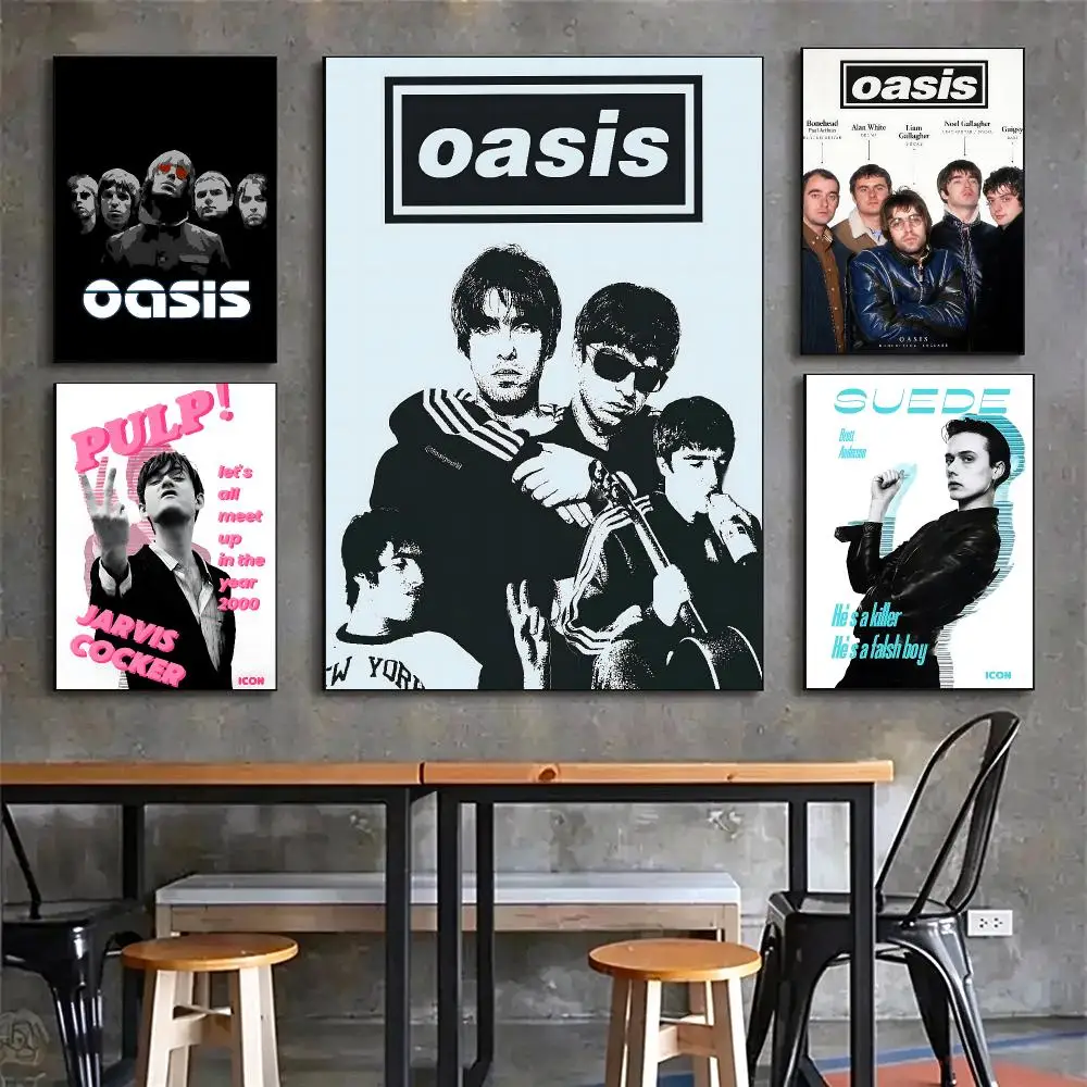 band Oasis Poster Poster HD Printing Vintage Luxe Home Decor Wall Art for the Living Rooms Entryways Gift