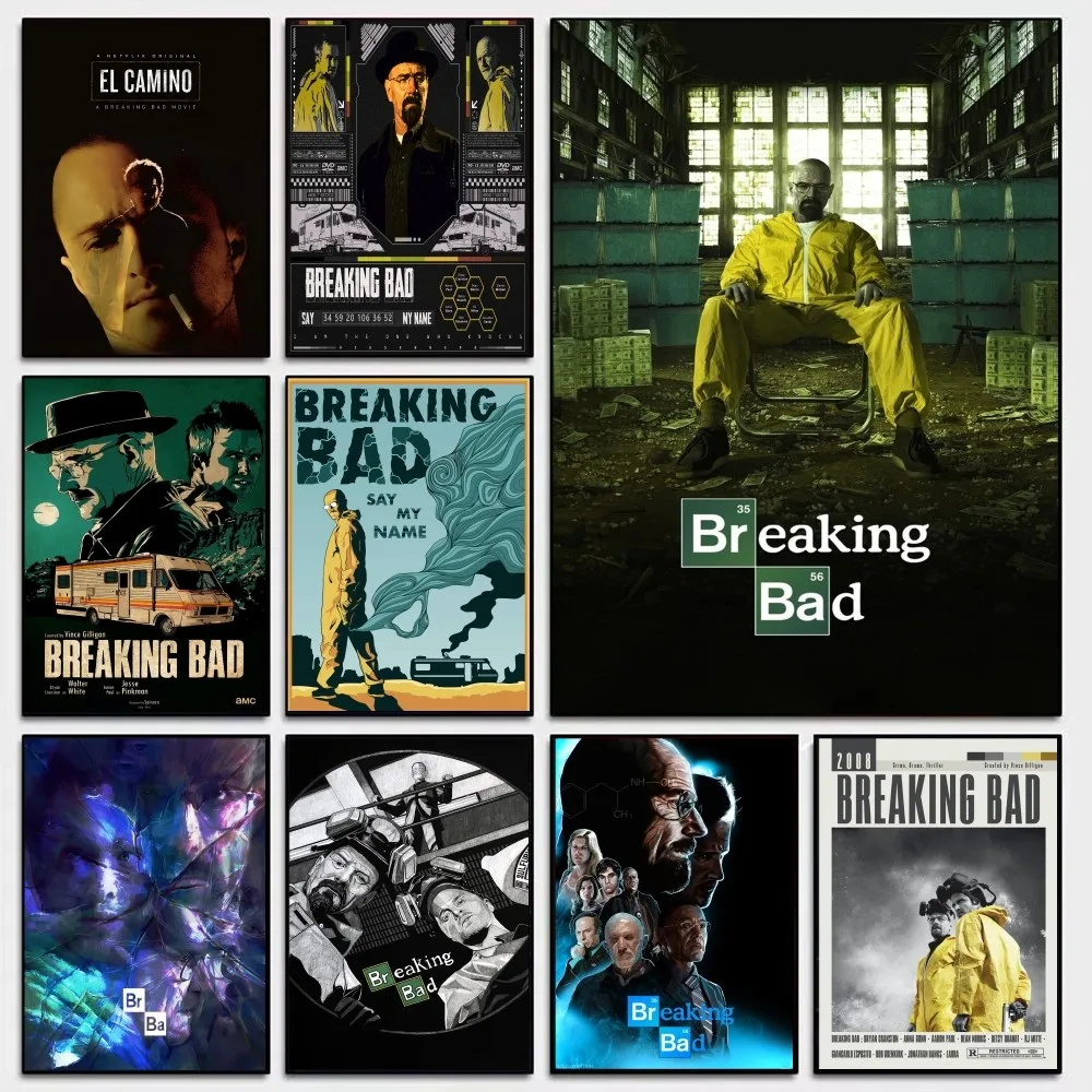 

Classic Movie Breaking Bad Self-adhesive Art Poster Whitepaper Prints Posters Artwork Home Decor