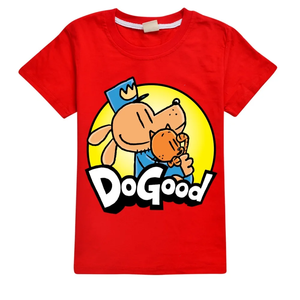 Zomer Kids Dogman Kleding Cartoon Casual Tshirt Voor Jongens Casual Tees Voor Meisje Tops Tiener Peuter Meisjes Kleding 2-16 Jaar 2219