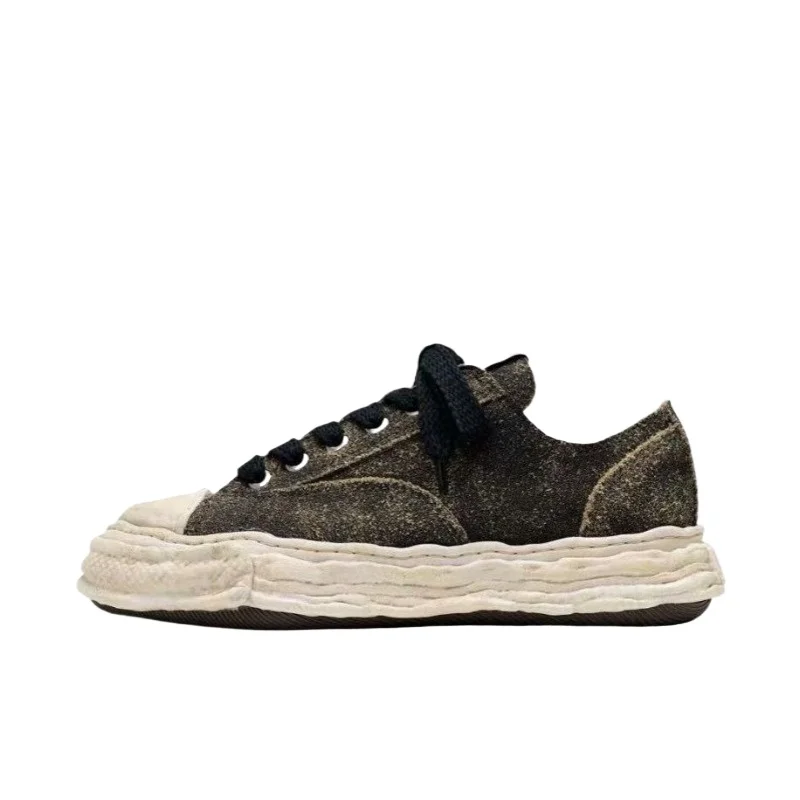 2026 Fashion Dissolve Sole Platform Canvas Sneakers Couple Height Increase Retro Board Shoes Japanese