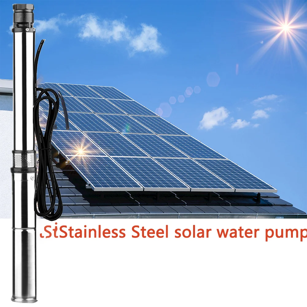 1500W 2HP DC72-138V Solar Water Pump With Built MPPT Function Max Head 140M Flow Rate 4000L-6000L Solar Brushless Water Pump