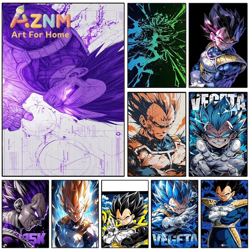 Dragon Ball Anime Canvas Wall Art No Frame Vegeta Ultra Ego Print Painting Home Living Room Bedroom Decor Art Poster Gift