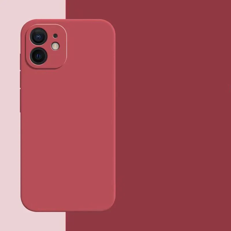Candy Color Silikon Soft Case für iPhone 11 12 13 Mini 14 15 16 Plus 16e 17 Air Pro Max stoßfeste Kamera Schutzhülle
