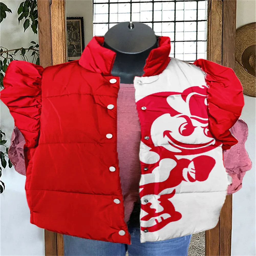 

2024 AUTUMN/WINTER WOMEN'S SLEEVELESS COMFORTABLE VEST JACKET 3D PRINTED CASUAL STYLISH WOMEN'S WARM VEST OUTERWEAR WOMEN