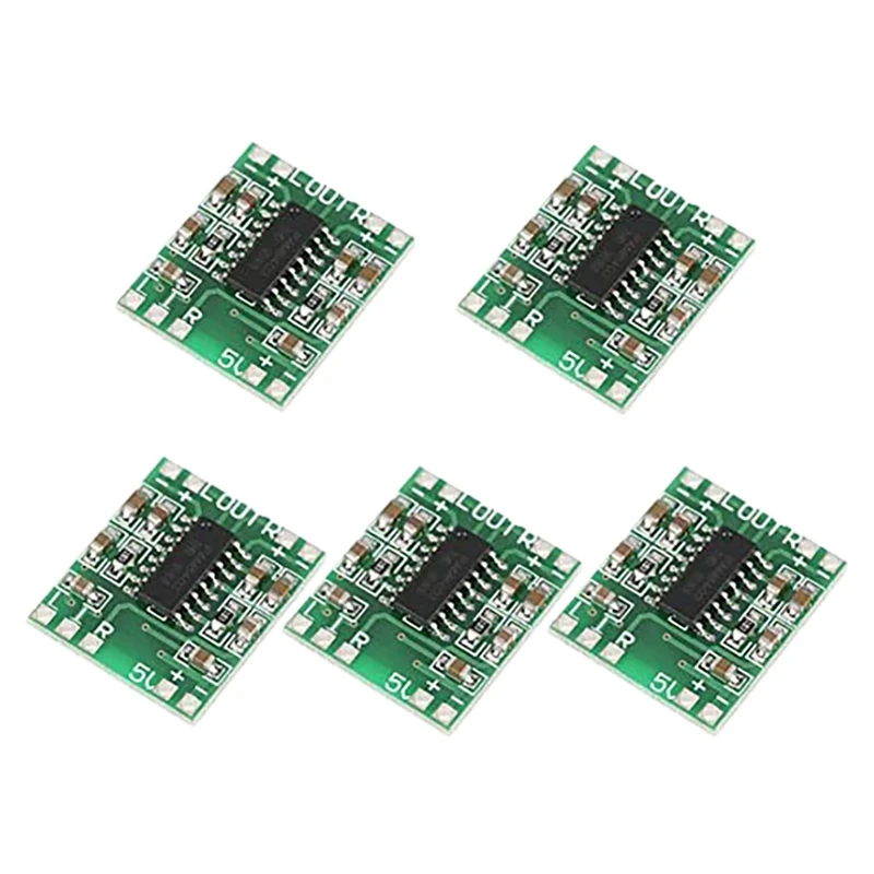 5 Pcs Digital Power Amplifier Board,2X3W Type D PAM8403 Audio Module