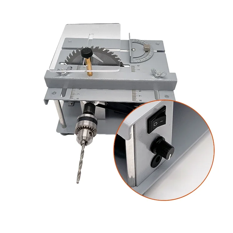 1PC Small and Micro Multi-function Table Saw PCB Small Desktop Cutting Machine Diy Model Woodworking Household Mini Electric Saw