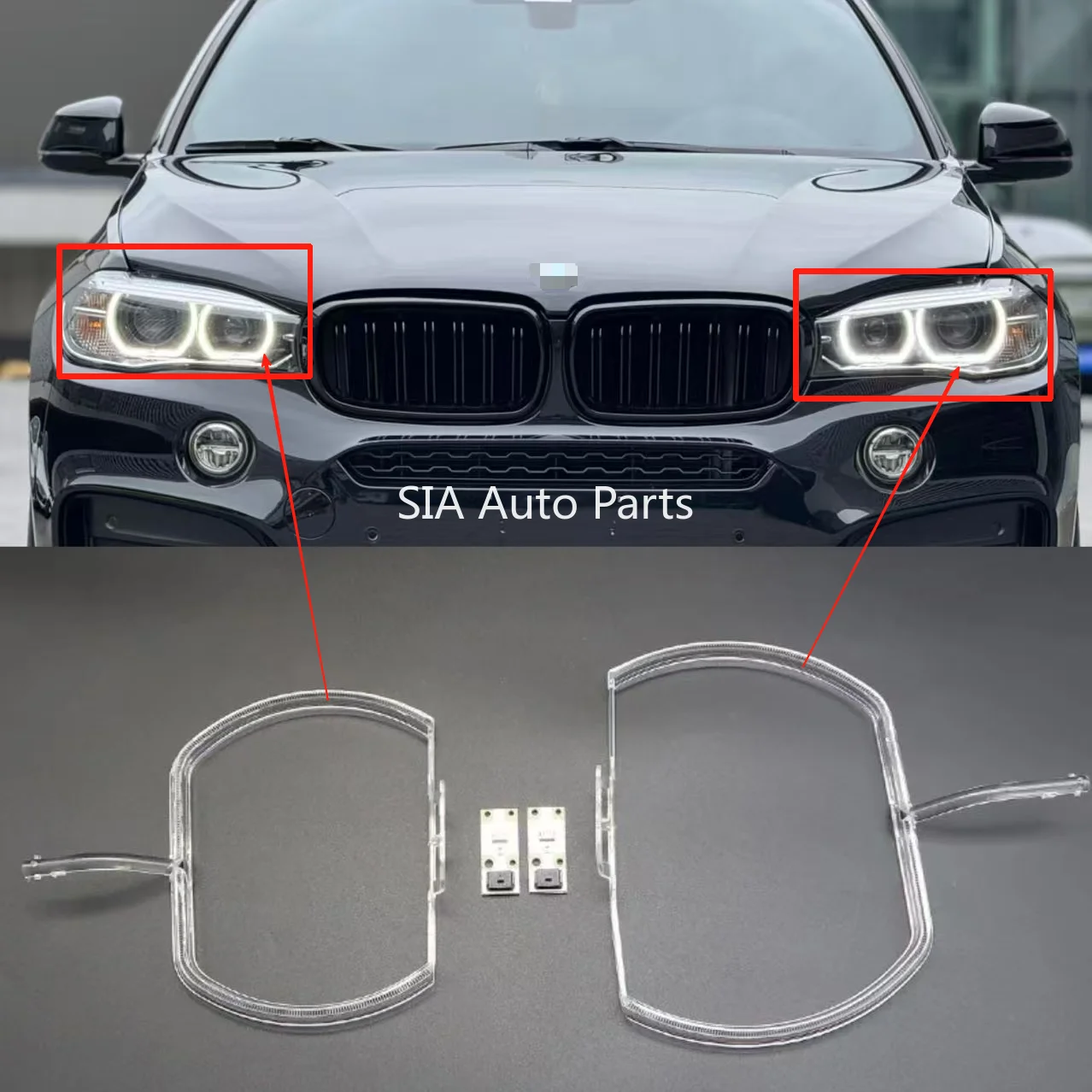 

For BMW X5 X6 F15 F16 2014-2018 LOW Ballast Module Is Suitable European Version White Light Angel Eye Car DRL CHIP Strip Light