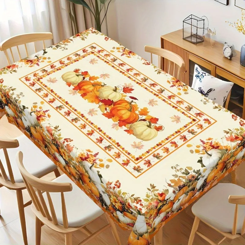 2D flat printing 59X59 inches / 150X150 centimeters Tablecloth Autumn Harvest Tableclothzyc