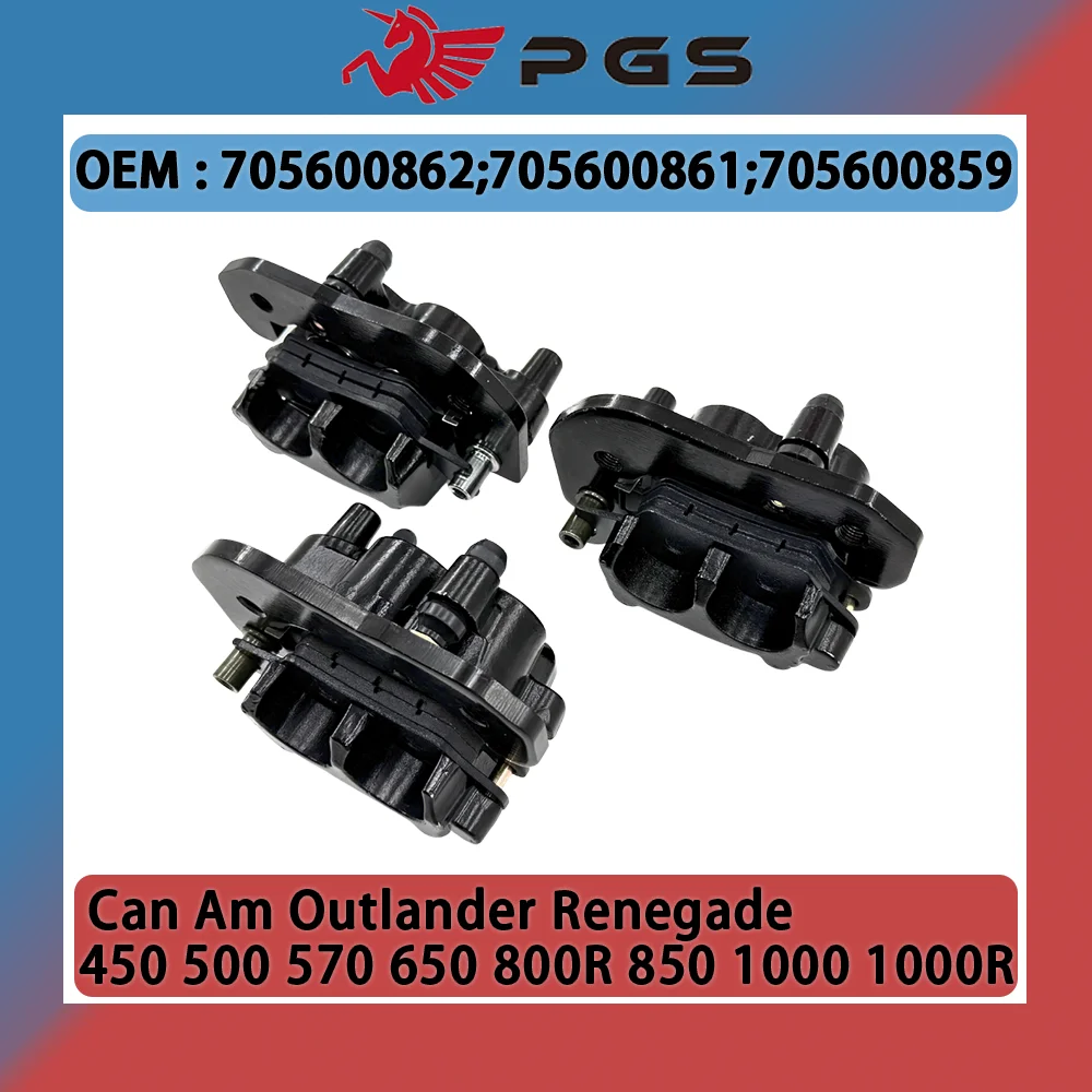 

1Set Front Rear Brake Caliper For Can-Am Outlander 450 500 570 650 800 850 1000 Renegade Max 705600859 705600862 705600861