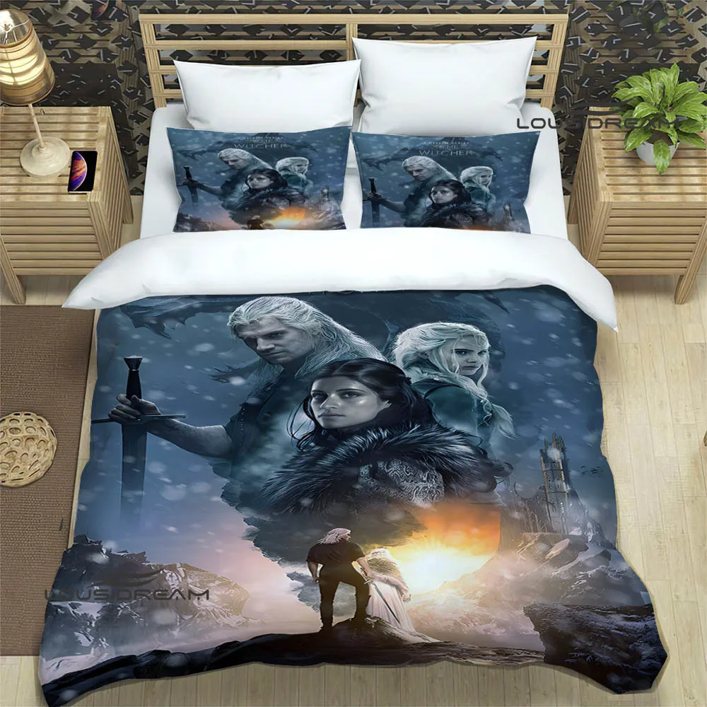 W-Witcher game Printed Bedding Sets exquisite supplies set duvet cover bed comforter set bedding set luxury birthday gift