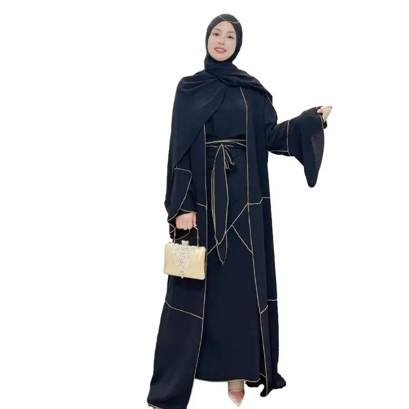 

3 Piece Abaya Dubai Islam Turkey Bangladesh Muslim Sets Hijab Modest Dress Kaftans For Women Robe Femme Ensembles Musulmans