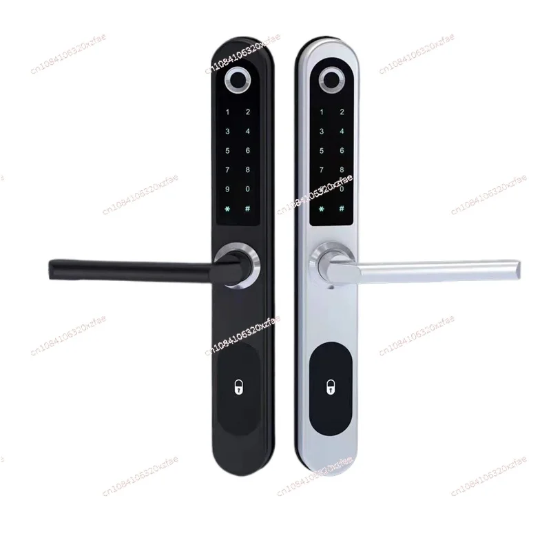 Broken bridge aluminum alloy narrow door fingerprint lock translation sliding glass door electronic password lock