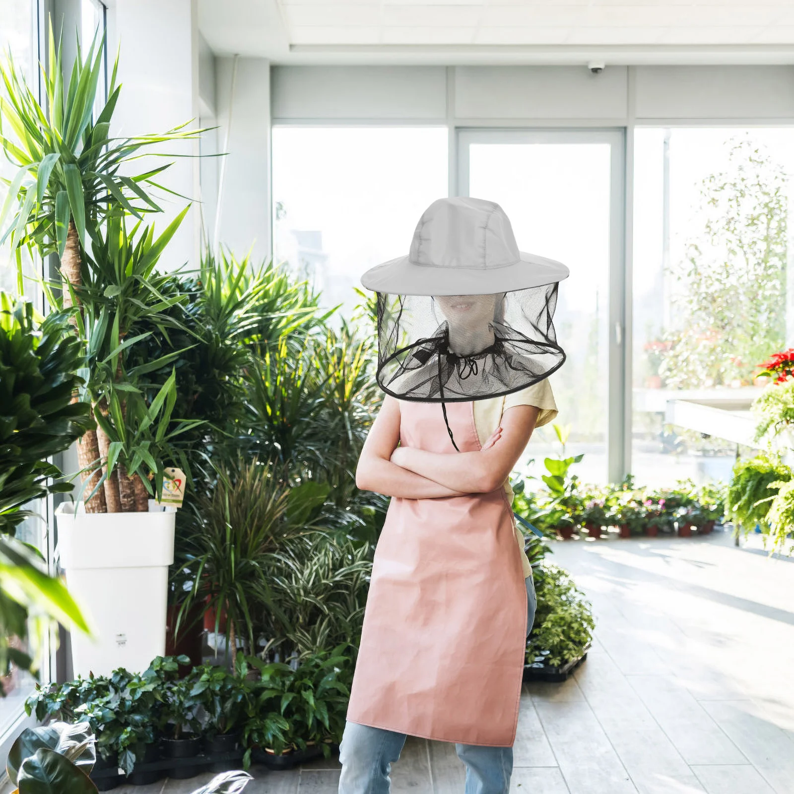 

1pc Anti-Mosquito Beekeeping Hat Wide Brim Mesh Net For Outdoor Fishing Apiculture Gear Portable Face Hood Headgear Accessory