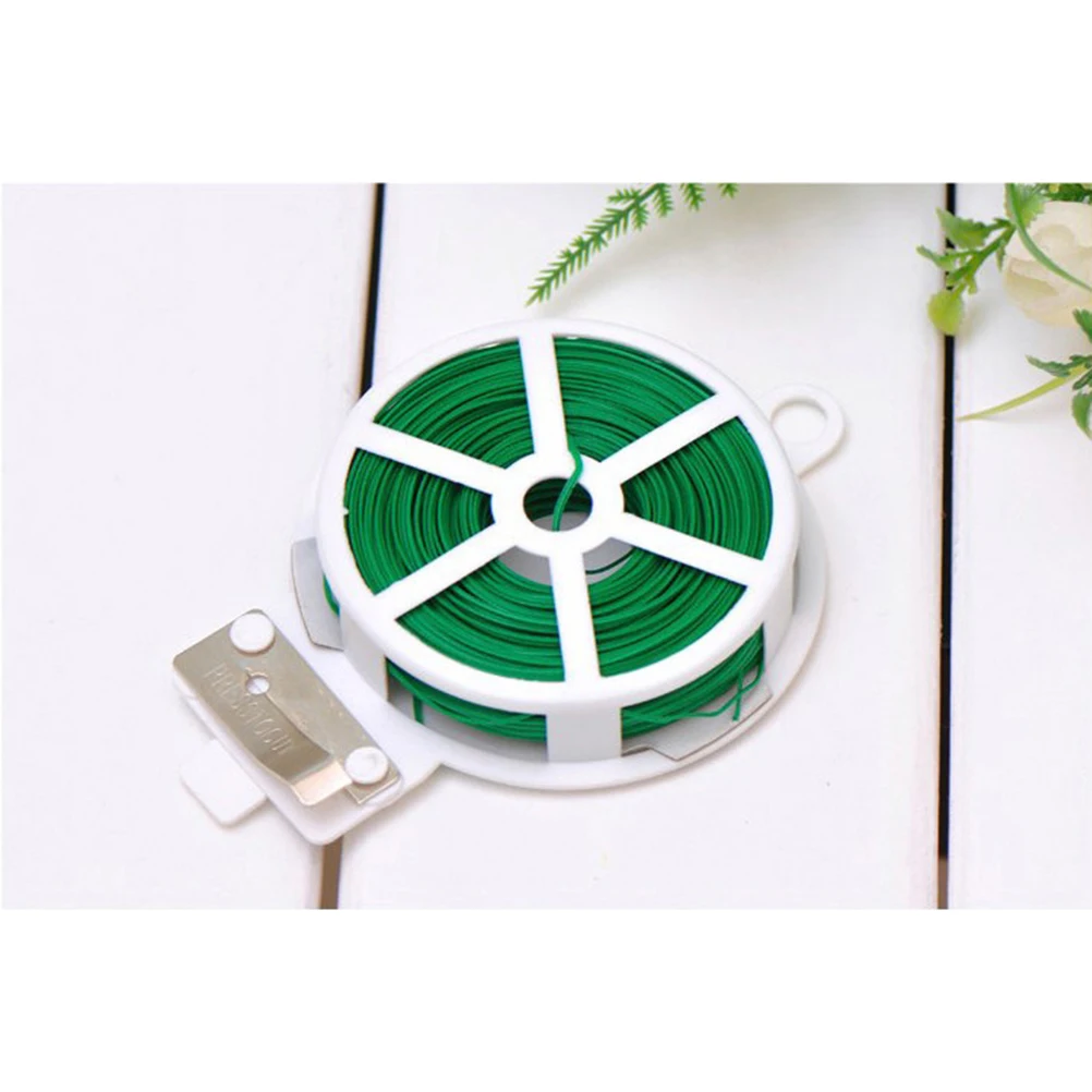 

2pcs Cable Ties Gardening Plants Outdoor Wrap Reusable Cord Binding Wire Overmolding Strong Iron Core Plastic Coated Secure