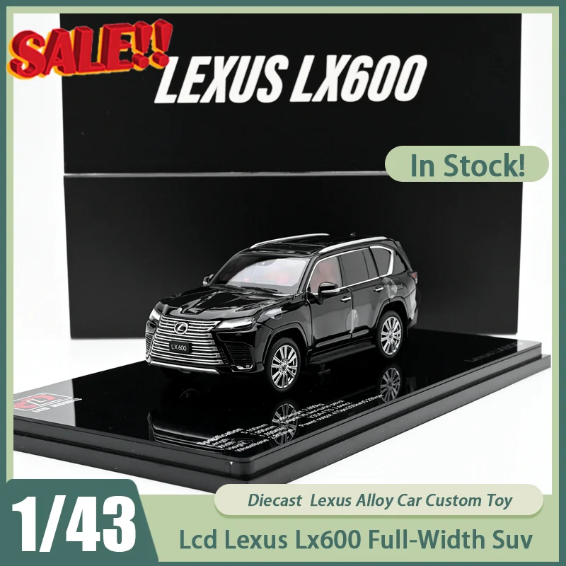 

Новый в наличии ЖК-дисплей 1:43 Lexus Lx600, полноширокий внедорожник, внедорожник, сплав, миниатюрные литые под давлением украшения Lexus, игрушки на заказ, подарок для детей