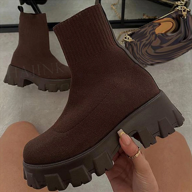 Women's Winter Boots Heels Boots Women Elegant Spring Winter Shoes For Women Platform Boots Ankle Heeled Shoes Botas Mujer Trend