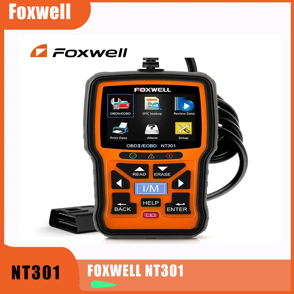 FOXWELL NT301 OBD2 Scanner Check Engine Code Reader Professional ODB2 OBD2 Automotive Scanner Car Diagnostic Tools PK ELM327