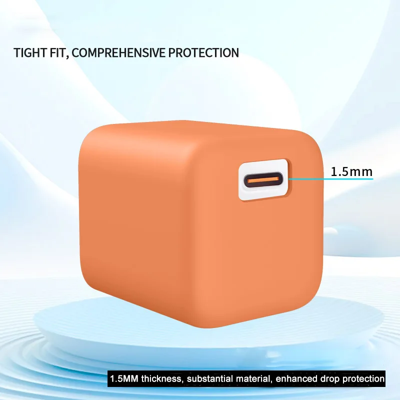 Silicone Protective Case Cover for Torras Ice Block 45W Double USB-C Power Adapter, Shockproof Dust-Proof Skin Shell