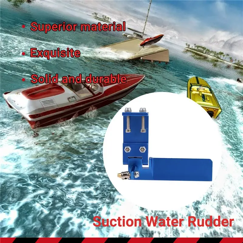 ABXE-RC Boat Aluminium Alloy Brand 75Mm Metal Suction Water Rudder For Remote Control RC Boats CNC Parts
