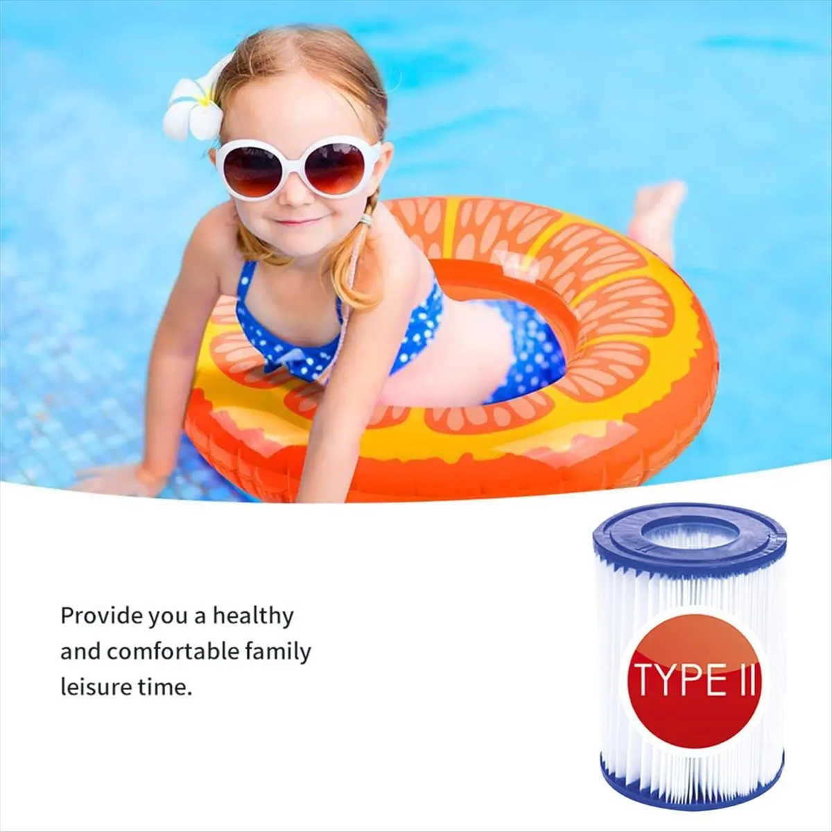 NEW Pool Filter for 58094 Type II Filter Pump for Above Ground Pump Pool Filter 58383, Filter
